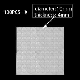 100Pcs Soft Silicone Rubber Anti Slip Bumpers Feet Pads Damper Buffer Cabinet Bumpers Silicone Furniture Pads Drawer Door Pad