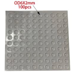 100Pcs Soft Silicone Rubber Anti Slip Bumpers Feet Pads Damper Buffer Cabinet Bumpers Silicone Furniture Pads Drawer Door Pad