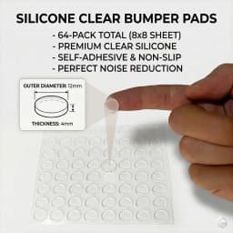 100Pcs Soft Silicone Rubber Anti Slip Bumpers Feet Pads Damper Buffer Cabinet Bumpers Silicone Furniture Pads Drawer Door Pad