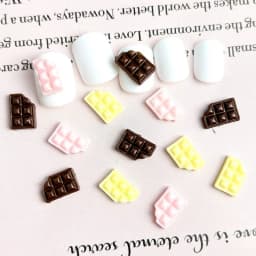 50pcs Resin Chocolate Nail Charms Cream Flatback Nail Art Decoration Accessories DIY Ornaments Crafts