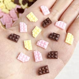 50pcs Resin Chocolate Nail Charms Cream Flatback Nail Art Decoration Accessories DIY Ornaments Crafts