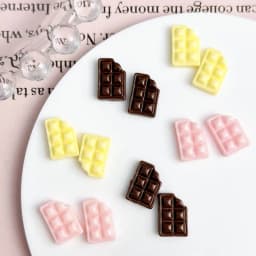 50pcs Resin Chocolate Nail Charms Cream Flatback Nail Art Decoration Accessories DIY Ornaments Crafts