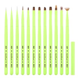 Green Nail Brush Gel Brush For Manicure Acrylic UV Gel Extension Pen Nail Polish Painting Drawing Brush