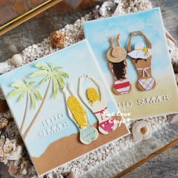 Catlove Summer Back silhouette Metal Cutting Dies Scrapbooking Mold Stencil Die Cuts Card Making DIY Craft Embossing New Dies