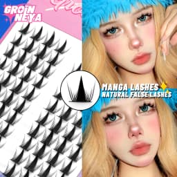 GROINNEYA Cluster Lashes Natural Eyelash extension Volume Individual Lashes Mixed Tray Lashes Cluster Natural DIY Eyelashes