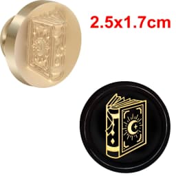 Sun Drinking Mushroom Moon Plants Book Dog Wax Seal Stamp Removable Round Brass Head For Decor Gifts Weddings Envelopes