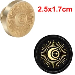 Sun Drinking Mushroom Moon Plants Book Dog Wax Seal Stamp Removable Round Brass Head For Decor Gifts Weddings Envelopes