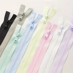 (10pcs)3# Sun-protective Clothing Zipper Single Open Tail Color Sportswear Clothing Reverse Nylon Zipper Multi-size