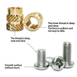 Heat Insert Nut Stainless Screw TS100 Soldering Iron Tip Insert Internal Thread Head Brass Hot Melt Insert Nuts Bolt Insertion