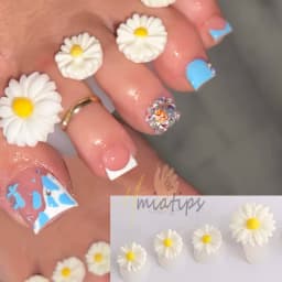 8pcs/Bag Flower Soft Silicone Toe Separator Foot Finger Divider  Separator Flexible Finger Toe Spacer Separation Tool