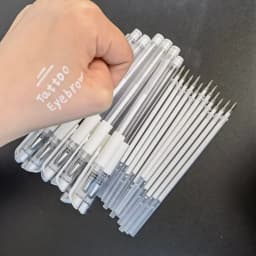 50pc Microblading Supplies Tattoo Marker Pen Permanent Makeup Accessories White Surgical Skin Marker Pen for Eyebrow Scribe Tool