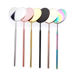 Eyelash Extensions Checking Mirror Heart Shape Stainless Steel Multifunction Lashes Mirror Beauty Makeup Supplies