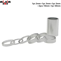 Aluminum Spacer 1-1/8" 28.6mm Bicycle Front Fork Standpipe Headset Stem Alloy Washer 50/100/150mm Height Handlebar Rise-up Adjus