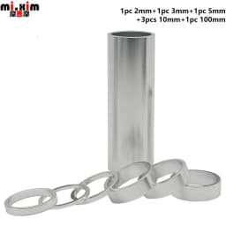 Aluminum Spacer 1-1/8" 28.6mm Bicycle Front Fork Standpipe Headset Stem Alloy Washer 50/100/150mm Height Handlebar Rise-up Adjus