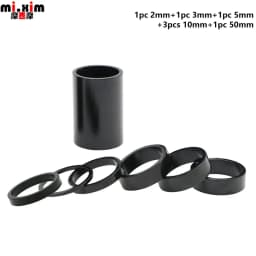 Aluminum Spacer 1-1/8" 28.6mm Bicycle Front Fork Standpipe Headset Stem Alloy Washer 50/100/150mm Height Handlebar Rise-up Adjus