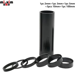 Aluminum Spacer 1-1/8" 28.6mm Bicycle Front Fork Standpipe Headset Stem Alloy Washer 50/100/150mm Height Handlebar Rise-up Adjus