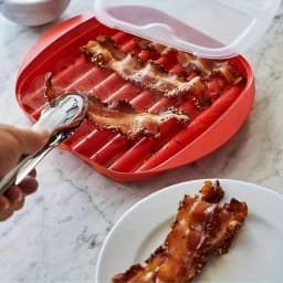 1pc Microwave Bacon Maker Microwavable Bacon Grill, Bacon Tray, Pizza Tray, Sauce Tray, Microwave Oven Cooker