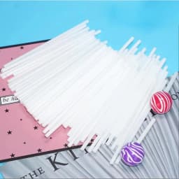 50/100Pcs Chocolate White Acrylic Lollipop Stick Great Reusable Candy Dessert Bakeware Kitchen Dining Bar Home Garden