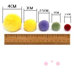 Multi Size Pom Piel 15mm/20mm/25mm/30mm/40mm Soft Pompones Fluffy Plush Crafts DIY Pom-Pom Bal Wedding Sewing Party Accessories