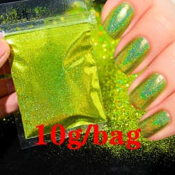 10g/50g 0.2mm Nail Art Laser Chrome Glitter Powder Sparkly Holographic Nail Pigment for Nail Gel Polish Reflective Laser Glitter