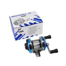 2024 New Mini Winter Ice Fishing Wheel Double Rocker Arm Metal Main Body With Line Manufacturers Wholesale