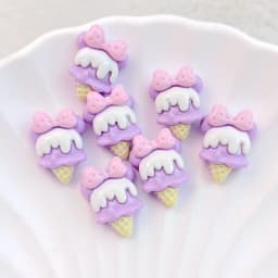 20Pcs New Cute Cartoon Ice Cream Series Flat Back Ornament Jewelry Bows Accessories Free Shipping