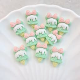 20Pcs New Cute Cartoon Ice Cream Series Flat Back Ornament Jewelry Bows Accessories Free Shipping