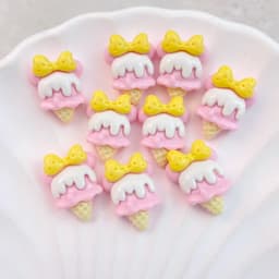 20Pcs New Cute Cartoon Ice Cream Series Flat Back Ornament Jewelry Bows Accessories Free Shipping