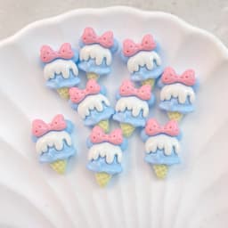20Pcs New Cute Cartoon Ice Cream Series Flat Back Ornament Jewelry Bows Accessories Free Shipping