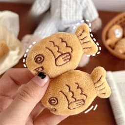 1Pc Japanese Mini Cute Cartoon Plush Snapper 3D Badge Brooch Kawaii Taiyaki Sweater Backpack Clothes DIY Personalized Decor Pins