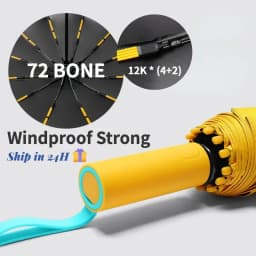 72 Bone Super Strong Windproof Automatic Folding Men Umbrella Reinforced Large Rainproof Sun Protection Umbrellas Women
