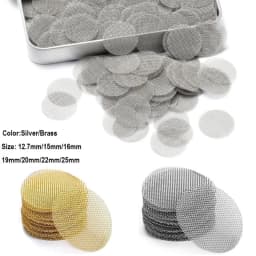 100pcs Pipe Screens, 12.7mm-25mm Filters, 100pcs Premium Stainless Steel Screens and 100pcs Brass Filters