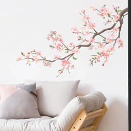 Watercolour Bird Flower Wall Stickers Living Room Decoration for Bedroom Wall Decals Kids Room Baby Nursery Home Decor Girl Gift