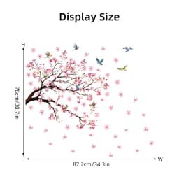 Watercolour Bird Flower Wall Stickers Living Room Decoration for Bedroom Wall Decals Kids Room Baby Nursery Home Decor Girl Gift