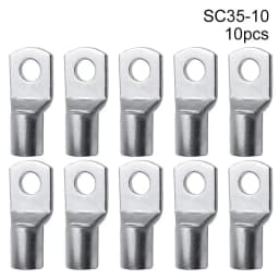 10Pcs 16-35mm2 SC16-6 SC25-6 SC35-6 Tinned Copper Wire Nose Terminal Crimp SC Type Lugs Ring Cable Connector Kit