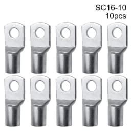 10Pcs 16-35mm2 SC16-6 SC25-6 SC35-6 Tinned Copper Wire Nose Terminal Crimp SC Type Lugs Ring Cable Connector Kit