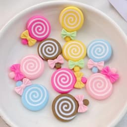 20Pcs New Cute Resin Candy, Lollipop Series Flat Back Scrapbooking DIY Jewelry Craft Decoration Accessories