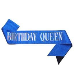 Birthday Queen Sash for Girl Women 20th 30th 40th 50th 60th Happy Birthday Party Decoration Supplies Glitter Satin Birthday Sash
