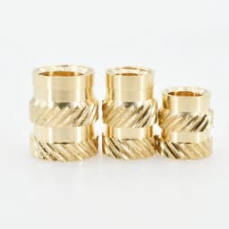 100Pcs Heat Brass Insert Nut M2 M2.5 M3 M4 M5 M6 M8 Double Knurled Hot Melt Threaded Inserts Nuts for 3d Printing Plastic Case