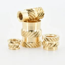 100Pcs Heat Brass Insert Nut M2 M2.5 M3 M4 M5 M6 M8 Double Knurled Hot Melt Threaded Inserts Nuts for 3d Printing Plastic Case