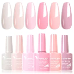 VENALISA 7.5ml Nail Gel Polish VIP5 HEMA Free Semi Permanent Soak off UV LED Nail Gel Varnish Full Coverage Nail Gel Lacquer