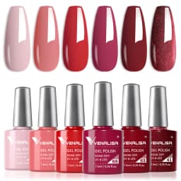 VENALISA 7.5ml Nail Gel Polish VIP5 HEMA Free Semi Permanent Soak off UV LED Nail Gel Varnish Full Coverage Nail Gel Lacquer