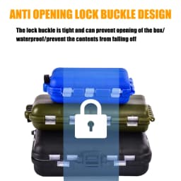SAMOLLA 1pc Waterproof Mini Fishing Tackle Box With Multiple Compartments For Hooks, Lures, And Baits - Portable Fishing