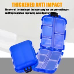 SAMOLLA 1pc Waterproof Mini Fishing Tackle Box With Multiple Compartments For Hooks, Lures, And Baits - Portable Fishing