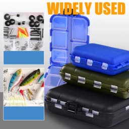 SAMOLLA 1pc Waterproof Mini Fishing Tackle Box With Multiple Compartments For Hooks, Lures, And Baits - Portable Fishing