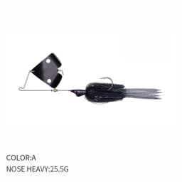 New Style 25.5G Spinnerbait Bladed Swimbait Jig Head Silicone Skirt Carp Fishing Buzz Artificial Bait Metal Spoon Jigging Lure