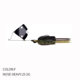 New Style 25.5G Spinnerbait Bladed Swimbait Jig Head Silicone Skirt Carp Fishing Buzz Artificial Bait Metal Spoon Jigging Lure