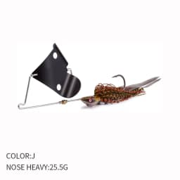 New Style 25.5G Spinnerbait Bladed Swimbait Jig Head Silicone Skirt Carp Fishing Buzz Artificial Bait Metal Spoon Jigging Lure