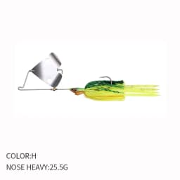 New Style 25.5G Spinnerbait Bladed Swimbait Jig Head Silicone Skirt Carp Fishing Buzz Artificial Bait Metal Spoon Jigging Lure