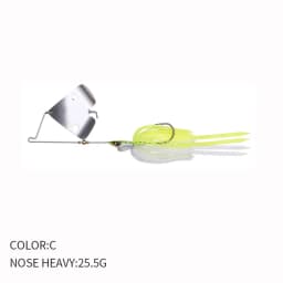 New Style 25.5G Spinnerbait Bladed Swimbait Jig Head Silicone Skirt Carp Fishing Buzz Artificial Bait Metal Spoon Jigging Lure